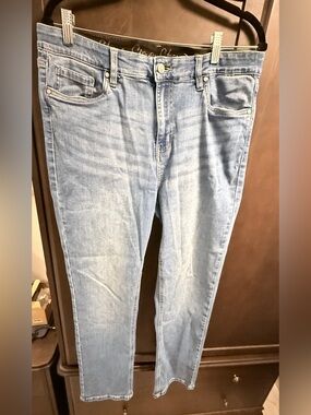 Simon Chang Light Blue Stretch Straight Leg Women’s Jeans